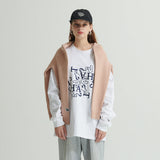 WHATTHE Q.M刺繍長袖Tシャツ/WHATTHE Q.M Embroidered L/S Tee White