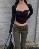 Ribbon sleeveless set