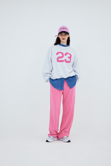 23 Print Sweatshirt (white melange)