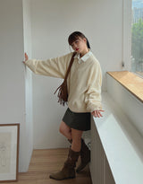 アルパカボキシーニット / Alpaca Boxy Knit (5color)