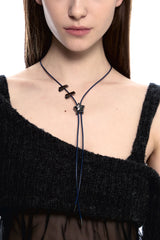 NO.482 [BLACK] スターコードロックネックレス