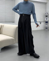 ツインベルトワイドパンツ/SK Twin Belt Wide Pants (3 colors)