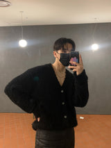 Leo Boucle Hair Cardigan (3color)