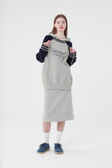 レタリンググラフィックチェリーフーディー／LATTERING GRAPHIC CHERRY HOODIE [MELANGE GRAY]