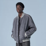 Solid Varsity Stadium Jacket