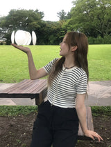 アデリンストライプジップアップ