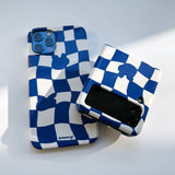 Checkerboard Blue Zflip Case (6674540789878)