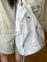ナイロンストリングメッセンジャークロスビッグリュック/Shope Nylon String Messenger Cross Big Backpack