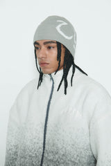 Grey Gradation Sherpa Fur Jacket