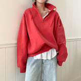 [BELLIDE MADE] TONE UP DOUBLE SIDE RAISED HALF NECK SWEAT