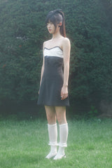 LACE SILK MINI OPS (BLACK)