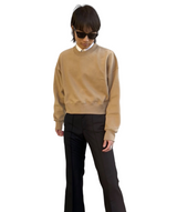 エンボスクロップドスウェット / Emboss Cropped Sweat-BEIGE