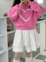 heart point stocking (ivory)