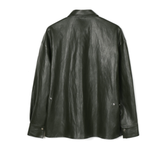 ECO leather oversize shirt (6539904450678)