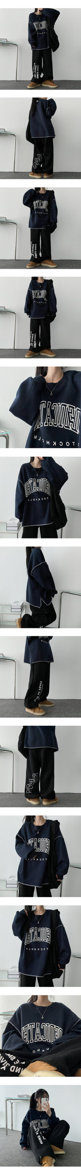 [Fleece] Destroyed Slit Sweatshirt