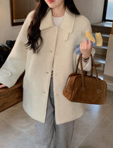 [SHOPPERMADE] Wool Boucle Half Coat