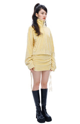 [IJP001-13] VELOURS FULL ZIP UP JERSEY YELLOW