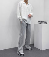 ハッチカラーニットウェア/SK Hacchi Collar Knitwear (4 colors)