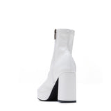 Open Toe Block Heel(White)