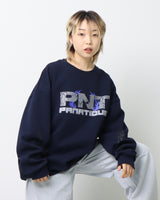 フレームクラックPNTロゴスウェットシャツ / Flame Crack PNT Logo Sweatshirt_Navy
