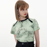 Stone Crop-T shirt [Light Green] (6593597669494)