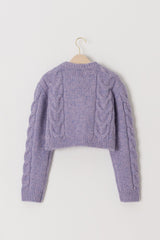 キュートガールリブドニットカーディガン / Cute Girl Ribbed Knit Cardigan