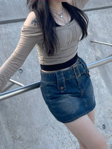 フェアリーオフショルダーシャーリングロングスリーブ / airy Off-Shoulder Shirring Long sleeve