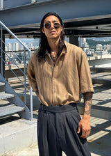 ソフトパンチニットカラーシャツ