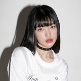 Stud Leather Choker - BLACK