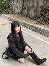 トッポギフードカーディガン / Tteokbokki hooded cardigan