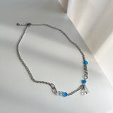 バケーションビズキッチーアクアチェーンハートネックレス/aqu Vacation Biz Kitchee Aqua Chain Heart Necklace