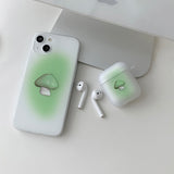 グリーン - カラー マッシュルーム AirPods ケース_マット