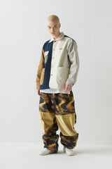 ウェーブベルベットスーパーワイドボックスパンツ / BSR2223FWPT015 ZGZG WAVE VELVET SUPER WIDE BOX PANTS GOLD