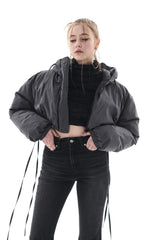 リバーシブルクロップドジャンパー/REVESIBLE CROPPED JUMPER