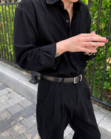 ルブランリネンデニムロングスリーブシャツ / LE BLANC Linen Denim Long-sleeved Shirt