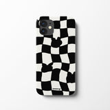 Checkerboard Black Iphone Hard case (6674344378486)