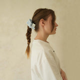 Blue Seersucker Scrunchie