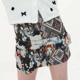 ジャカードスカート / Jacquard Skirt [White_Kitty]