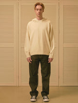 MINIMAL RAGLAN KNIT HOODIE (IVORY) (6675324338294)