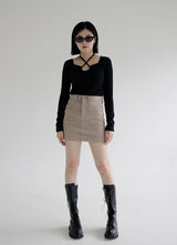 ダブルポケットミニスカート / no.809 Double Pocket Mini Skirt (2color)