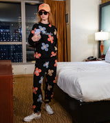 フラワーパターンスウェットシャツ / Flower pattern sweatshirt (4583578566774)