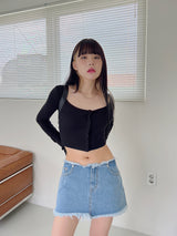 ロースナップカーディガンTシャツ/Low Snap Cardigan T-shirt (3color)