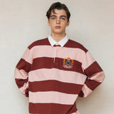 GHCラグビーシャツ/GHC RUGBY SHIRT_PINK BURGUNDY