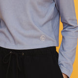 ツートーンロングスリーブTシャツ / TWO TONE LONG SLEEVE TEE_PURPLE
