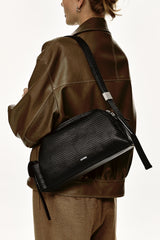 Lizard Shoulder bag_Black