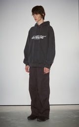  GRAFFITI CRACK HOODIE_CHARCOL