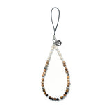 ミニブラウンミックスフォーンストラップキーリング / MINI BROWN MIXED PHONE STRAP KEY RING