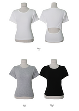 バックスリーブショートスリーブTシャツ (3color)