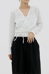 ポイントラップカーディガン / Point wrap cardigan (2color)
