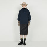 FLEECE COLLAR HALF ZIP CREW_navy (6640102834294)